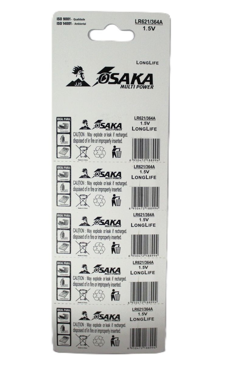 Osaka 1.5V Alkaline Button Cell Coin Batteries (10-Piece Card) - LR41, LR44, LR626, LR1130 - Image 3